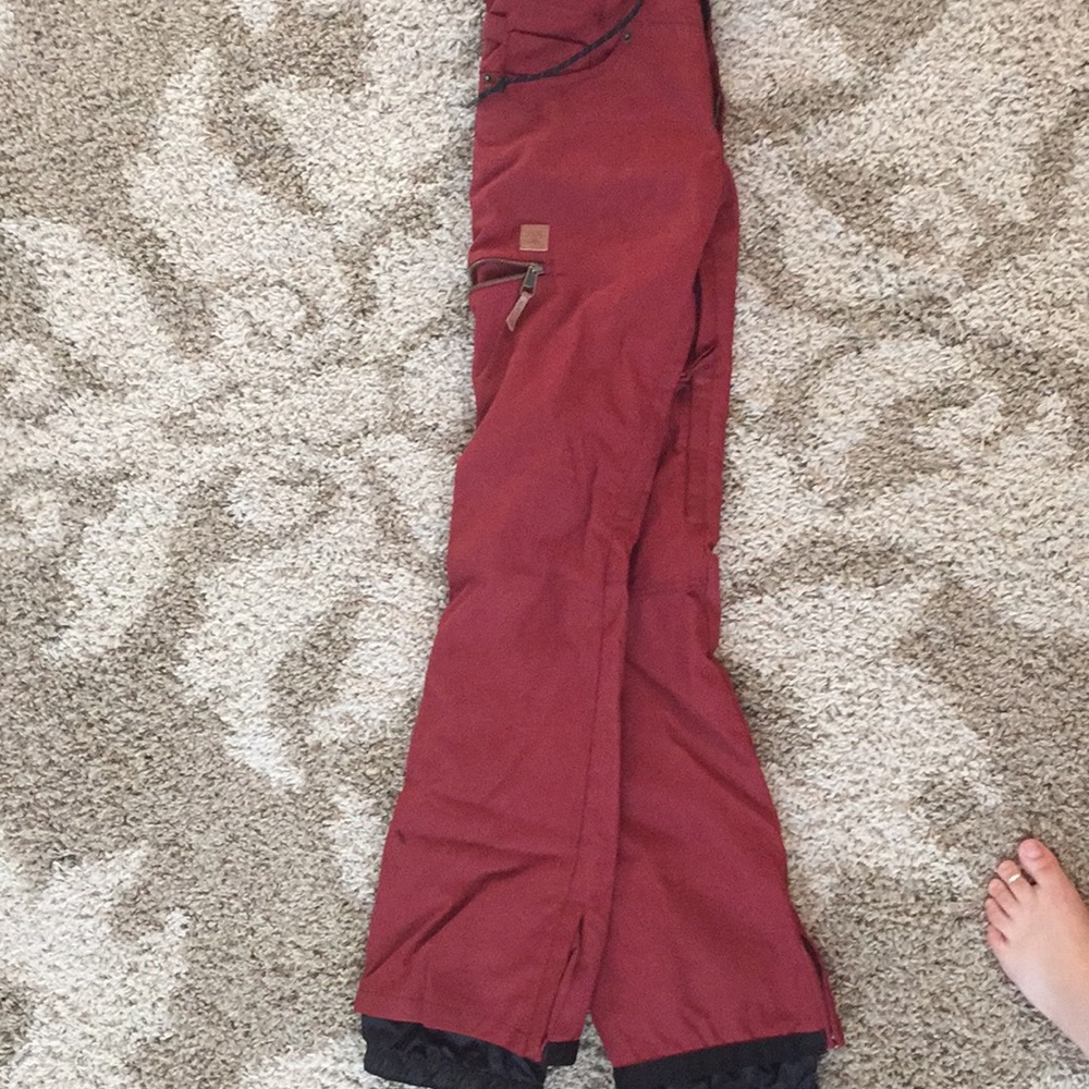 Burgundy DC snow pants